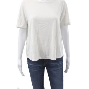 White Label Womens Short Sleeve Round Neck White T Shirt 90% Cotton Size L